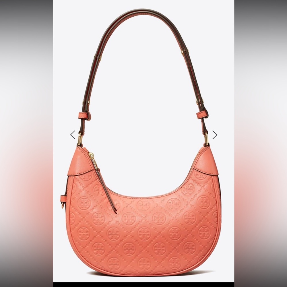 Tory Burch T MONOGRAM LEATHER
CRESCENT BAG